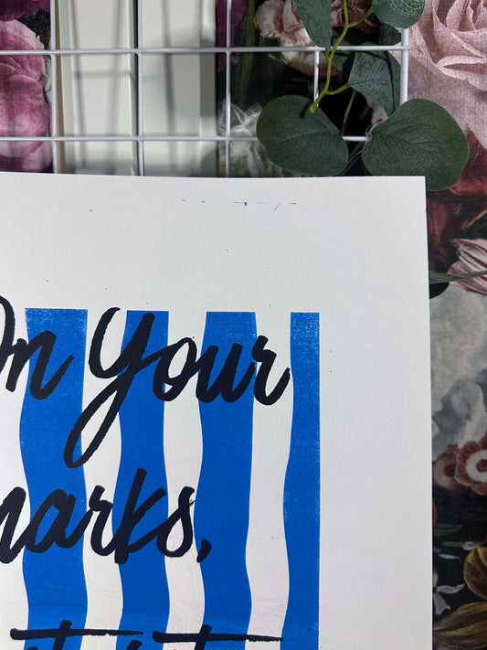 On Your Marks A3 Print